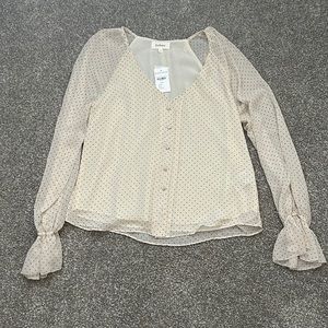 Polka Dot Button Up Blouse